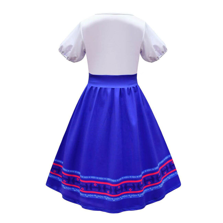 Kids Mirabel Dress Familia Madrigal Cosplay Dresses Halloween Party Dress Up Costume