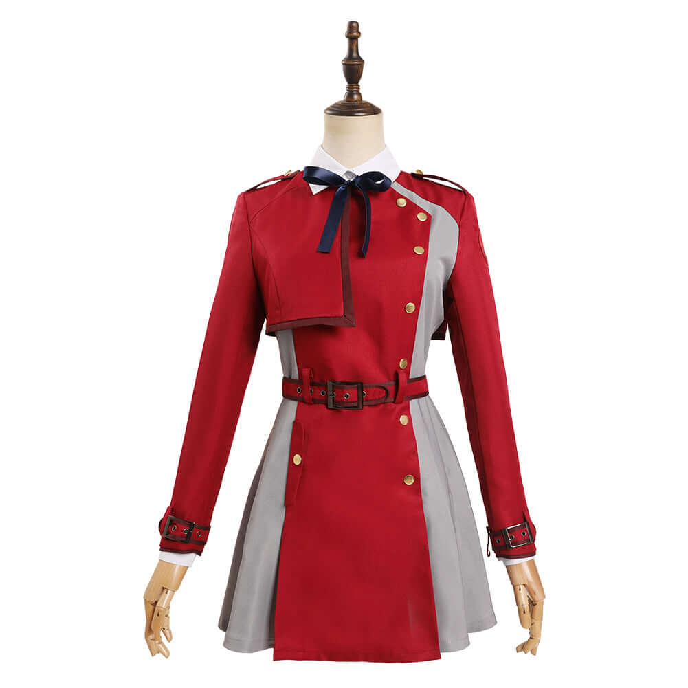 Adult Chisato Nishikigi Costume Women Uniform Dress Shirt Full Set for Halloween Carnival
