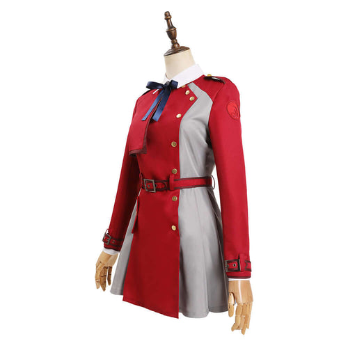 Adult Chisato Nishikigi Costume Women Uniform Dress Shirt Full Set for Halloween Carnival