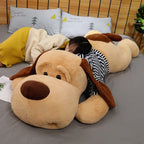 52" Giant Size Soft Lying Dog Plush Toys Stuffed Animal Sleep Cushion Pillow Dolls