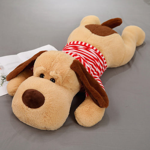 52" Giant Size Soft Lying Dog Plush Toys Stuffed Animal Sleep Cushion Pillow Dolls