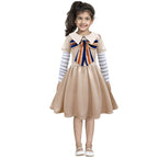 Girls Robot Doll Dress Horror Movie Costume for Kids Halloween AI Doll Cosplay Outfit Wig Full Set