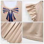 Kids AI Doll Dress Short Sleeve Costume Wig Horror Doll Cosplay Costume for Girls