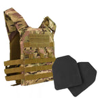 Tactical MOLLE Vest Airsoft Paintball Vest Adjustable CS Field Training Vest Chest Protector
