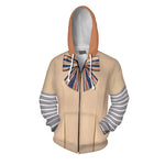 AI Doll Hoodie Long Sleeve Zip-up Jacket for Kids Adults