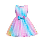 Girls Mermaid Dress Daily Wear Princess Dress Sea Rainbow Dress Up Outfit