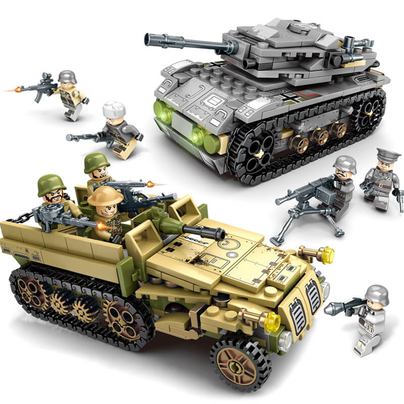 Technic Iron Empire Tank Building Blocks Set Weapon War Chariot Creator Army WW2 Soldiers Kids Toys