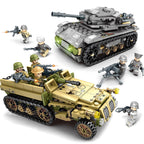 Technic Iron Empire Tank Building Blocks Set Weapon War Chariot Creator Army WW2 Soldiers Kids Toys