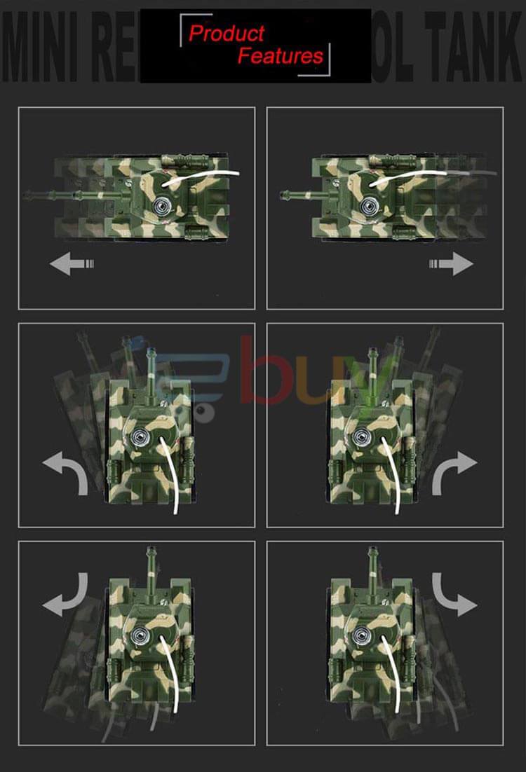 Super Mini Tiger RC Tank Radio Controlled Electronic Simulation Rechargeable Chariot