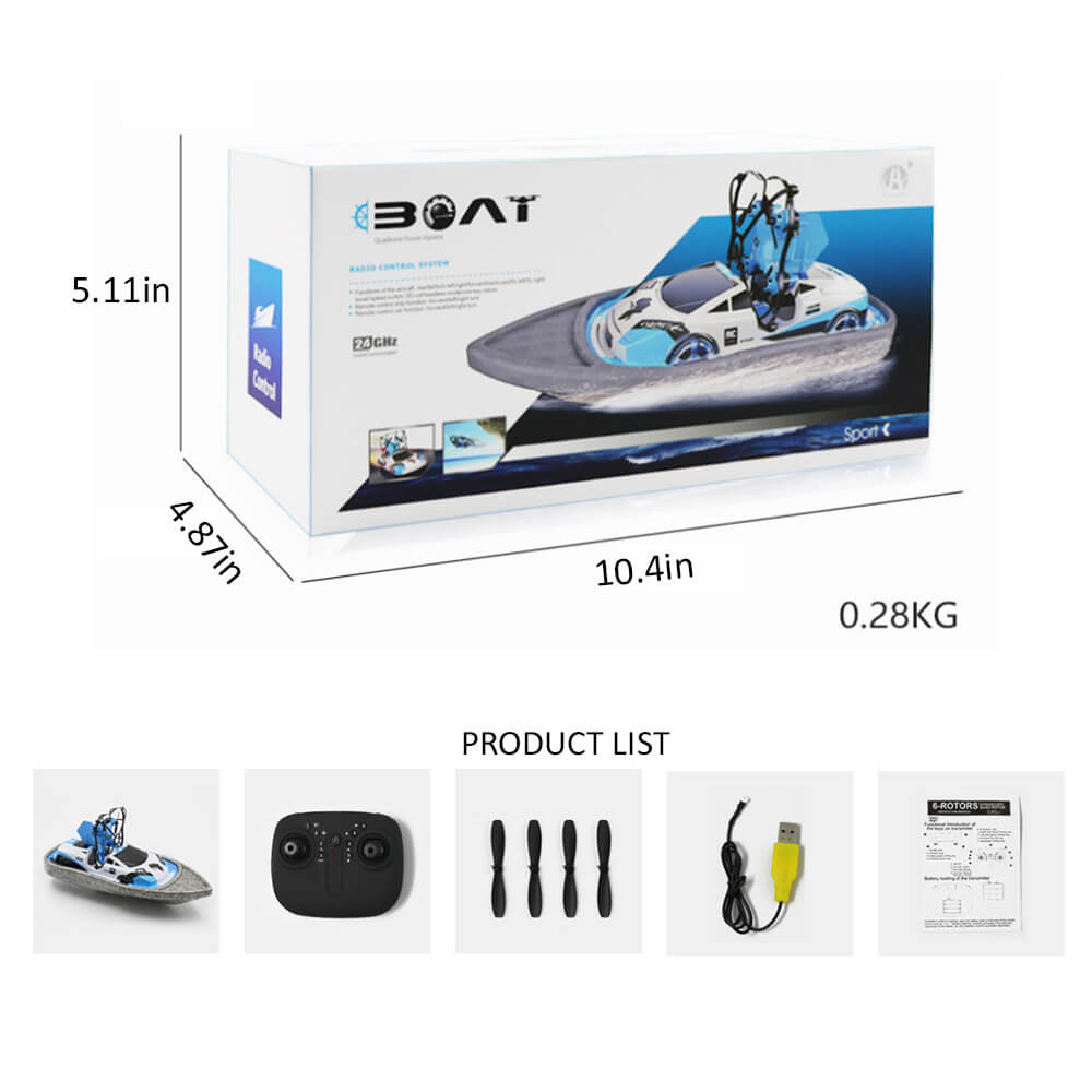 RC Mini Drone Boat Car Triphibian Vehicle Helicopter Drone Quadrocopter Remote Control Toy