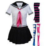 Teens Adult Ibuki Mioda Cosplay Costume Full Set School Uniform Pleated Skirt