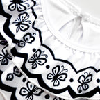 Kids Mirabel Cosplay Dress Puff Sleeve High Waist Cosplay Outfit Party Costume