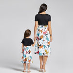 Family Matching Outfits Mother Daughter Summer Dresses Parent Child Outfits Look