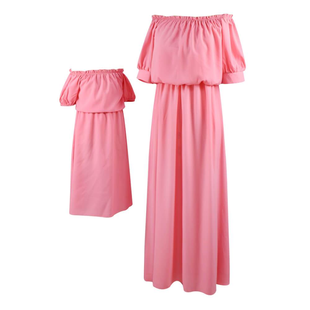 Mommy and Me Dresses - Summer Bohemian Chiffon Puff Sleeve Dress