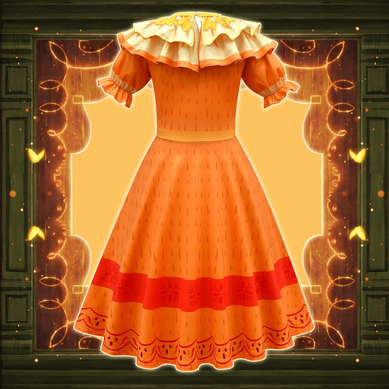 Girls Pepa Dress Fancy Madrigal Family Party Cosplay Outfit for Kids Party Costume