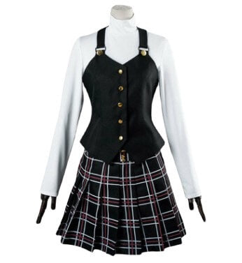 Teens & Adult Persona 5 Costume Makoto Niijima Cosplay Full Set and Wig for Girls Halloween Party Dress