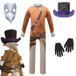 Kids Plague Doctor Outfit Bird Mask Cosplay for Halloween Costume