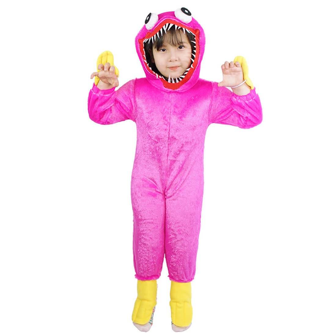 Kids Hagi Wagi Blue Costume and Pink Kissy Missy Polar Fleece Pajamas Game Cosplay Outfit