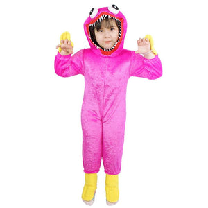 Kids Hagi Wagi Blue Costume and Pink Kissy Missy Polar Fleece Pajamas Game Cosplay Outfit