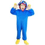 Kids Hagi Wagi Costume Blue and Pink Polar Fleece Pajamas Game Cosplay Outfit Party Costumes