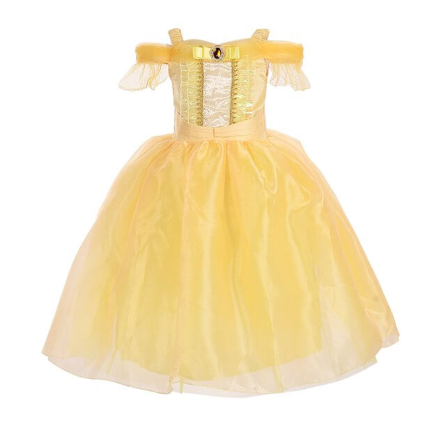 Girls Sleeveless Ball Gown Dress Beast Princess Costume Halloween Cosplay