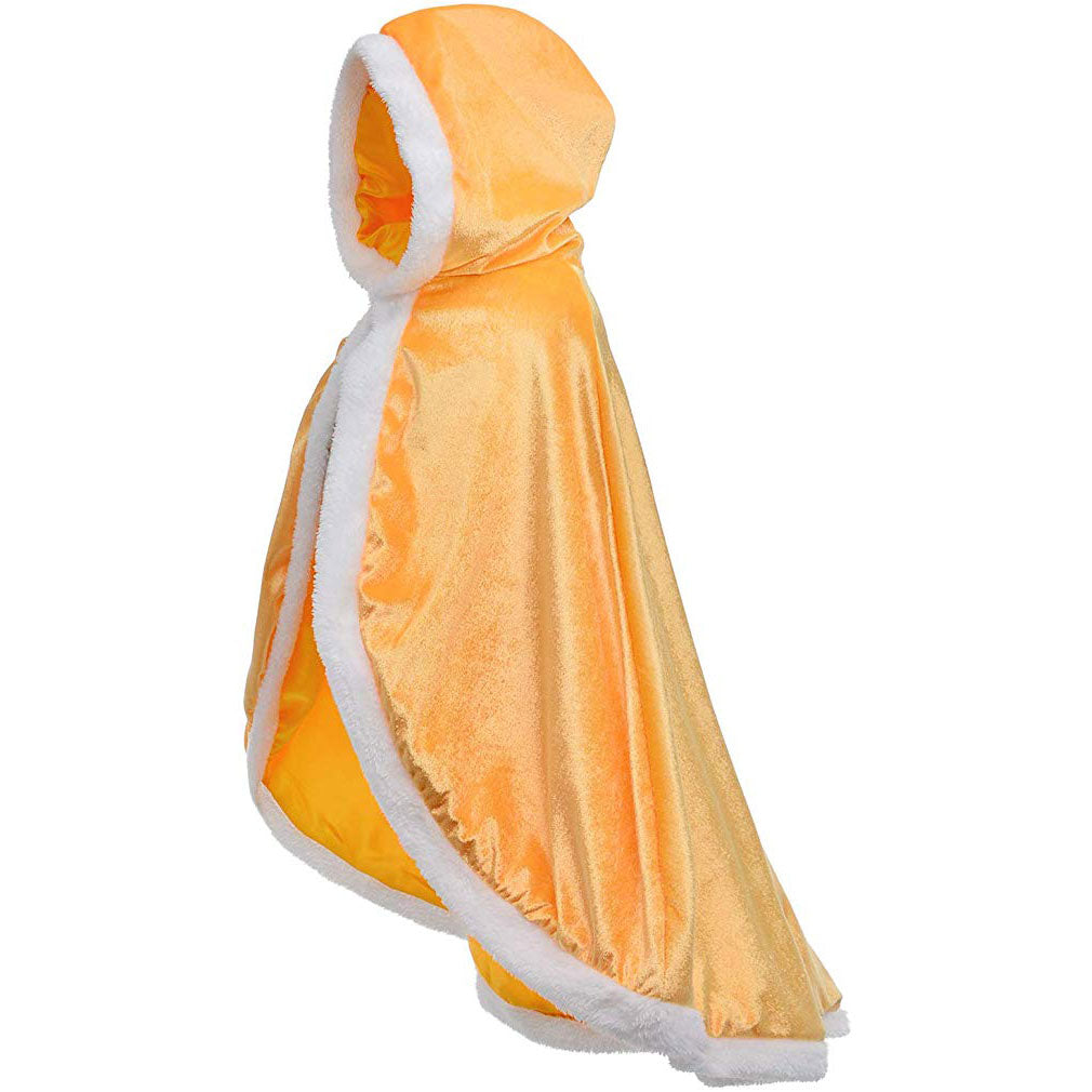 Fur Elsa Anna Princess Hooded Cape Cloaks Costume for Girls Dress Up