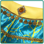 Kids  Princess Jasmine Costume Halloween Aladdin 4-pieces Full Set Cosplay Dress