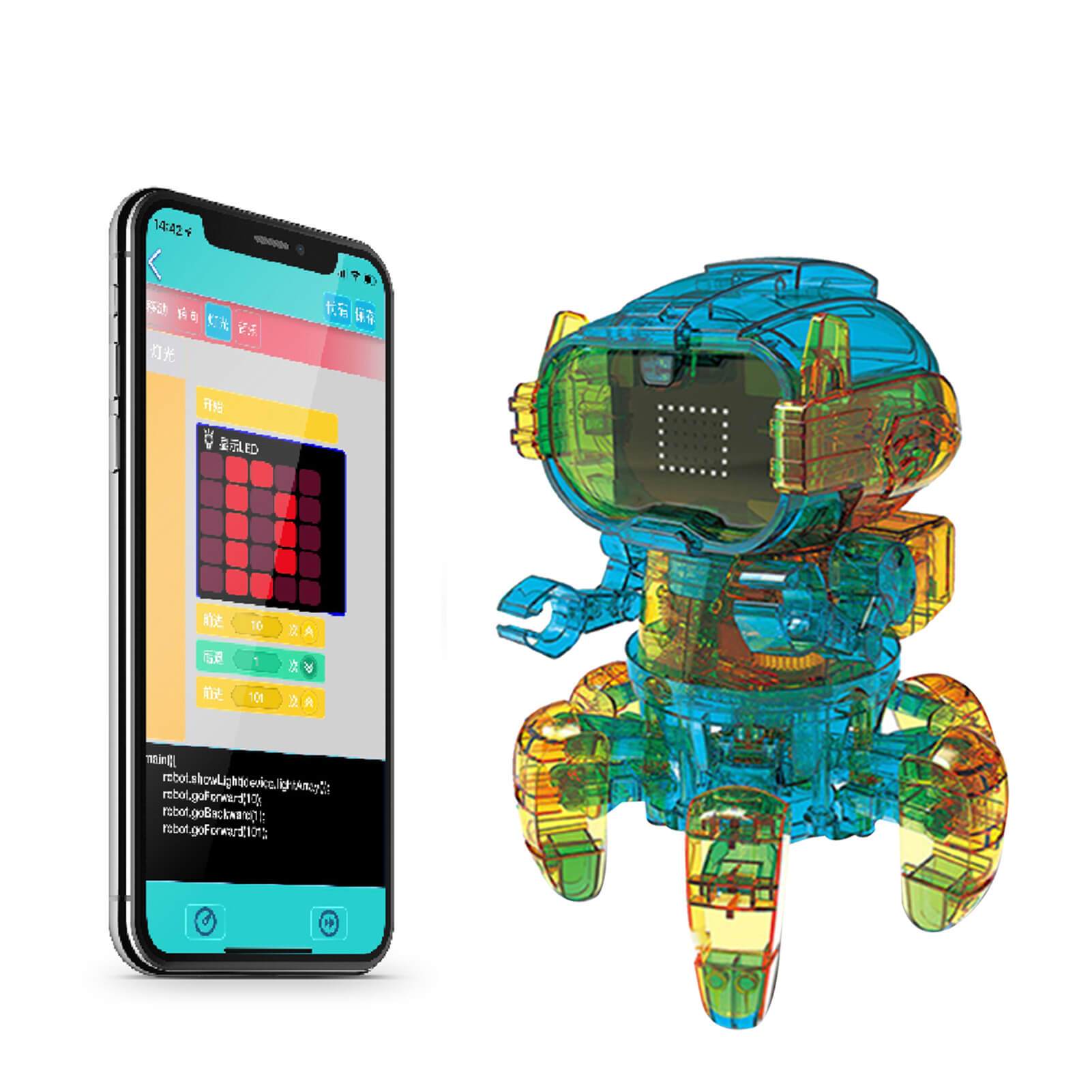 DIY Remote Control Intelligent Robot Programable Bluetoot Educational Induction Robotic