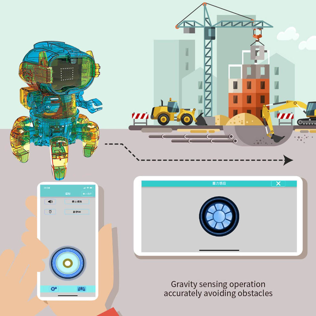 DIY Remote Control Intelligent Robot Programable Bluetoot Educational Induction Robotic