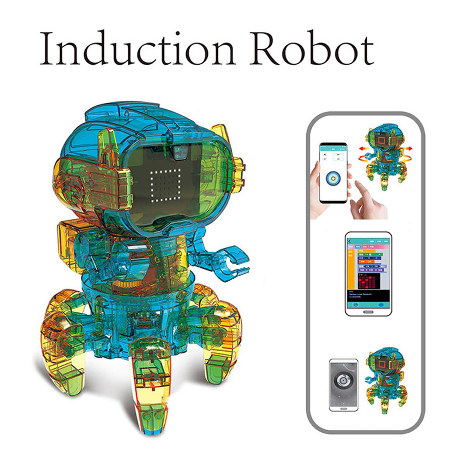 DIY Remote Control Intelligent Robot Programable Bluetoot Educational Induction Robotic