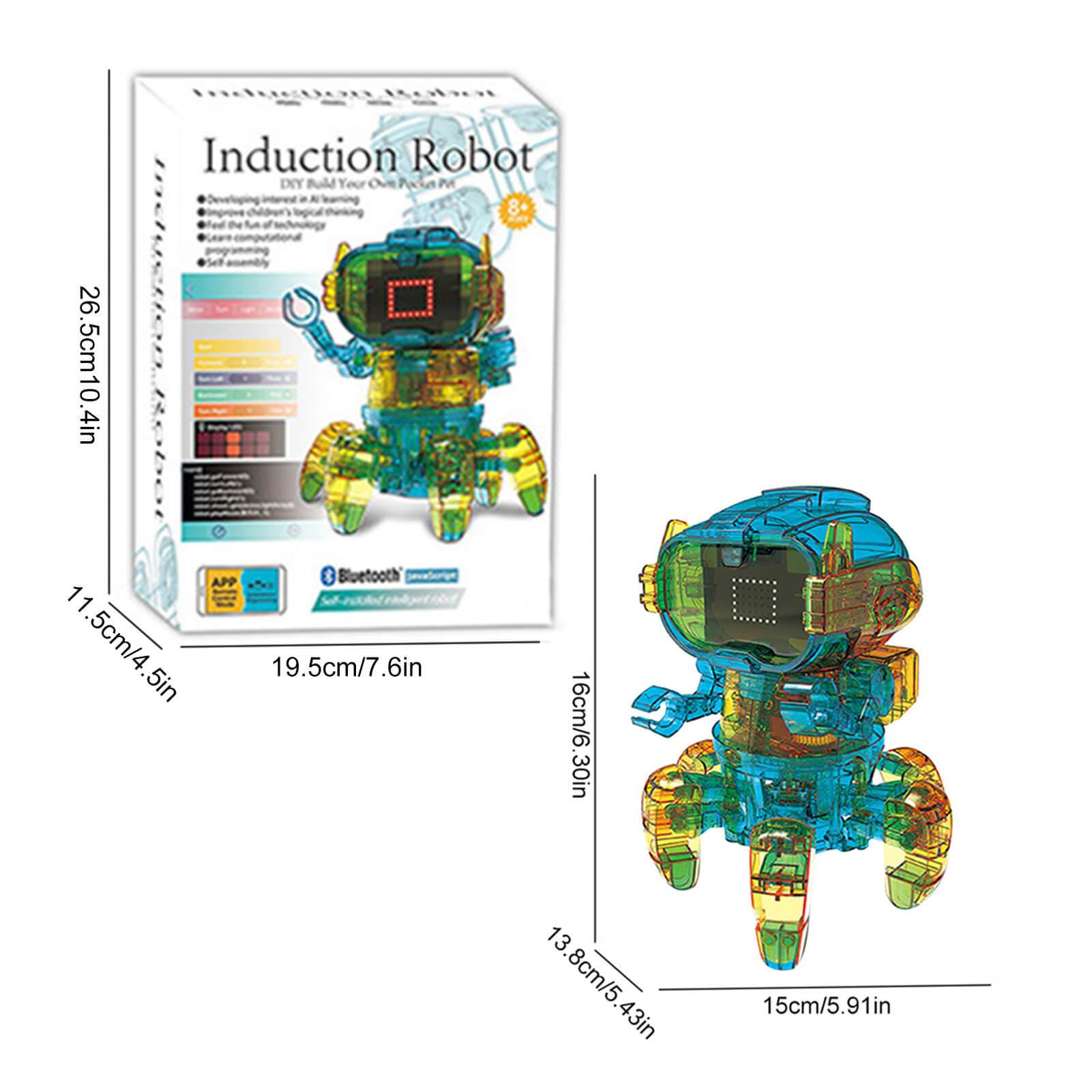 DIY Remote Control Intelligent Robot Programable Bluetoot Educational Induction Robotic