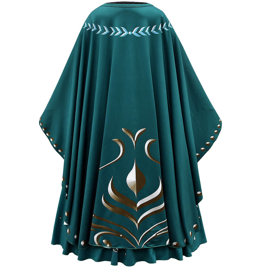 Queen Anna Costume Kids Princess Anna Cosplay Dress with Cloak Role Play Outfit