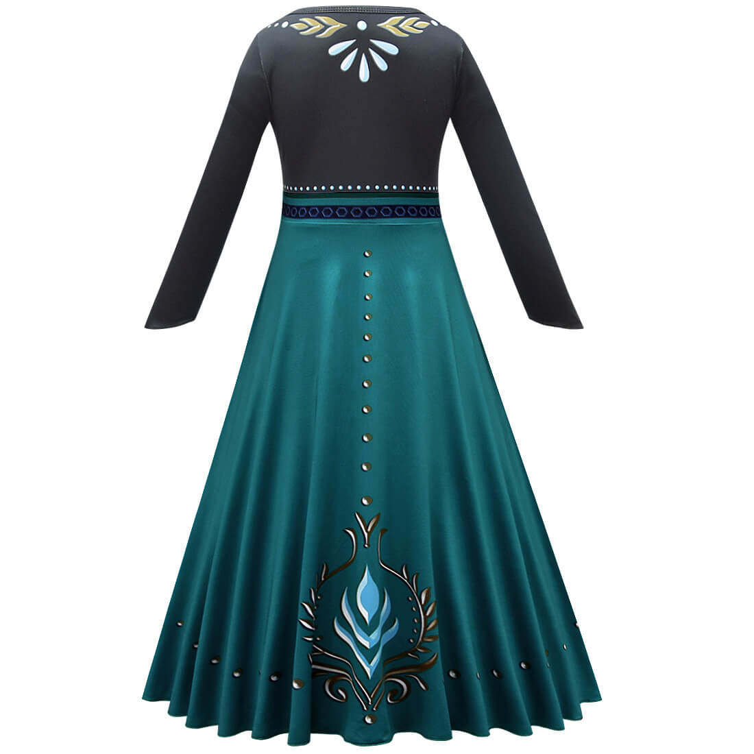 Queen Anna Costume Kids Princess Anna Cosplay Dress with Cloak Role Play Outfit