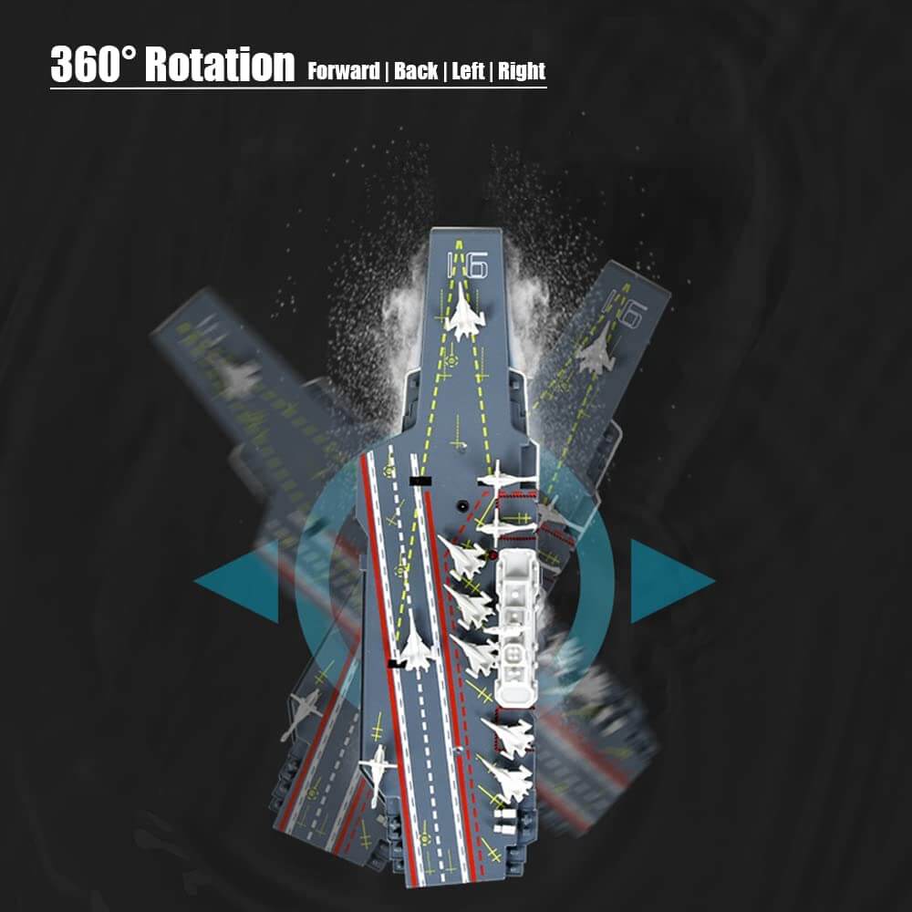 RC Aircraft Carrier Remote Control Battleship Model Warship Cruiser Electric Waterproof Boat Toy Gift