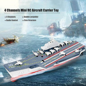 RC Aircraft Carrier Remote Control Battleship Model Warship Cruiser Electric Waterproof Boat Toy Gift