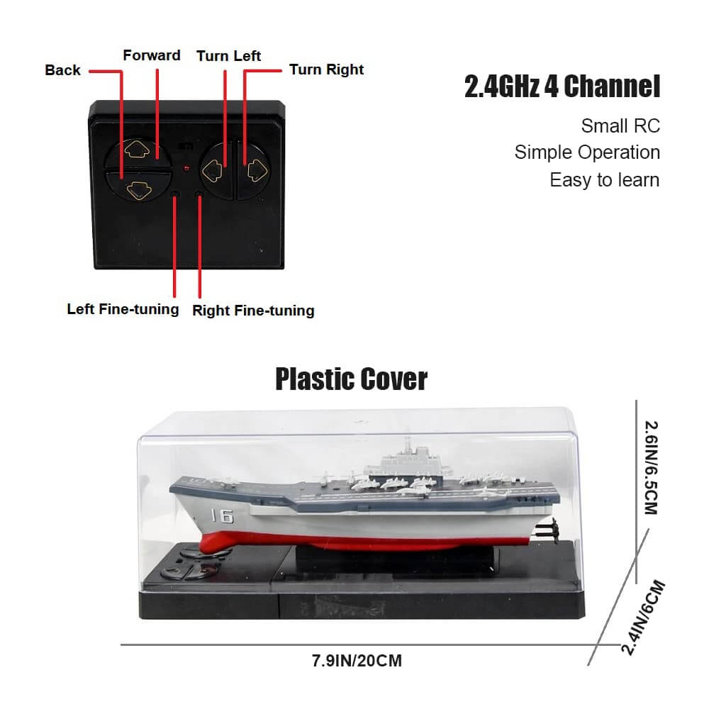 RC Aircraft Carrier Remote Control Battleship Model Warship Cruiser Electric Waterproof Boat Toy Gift