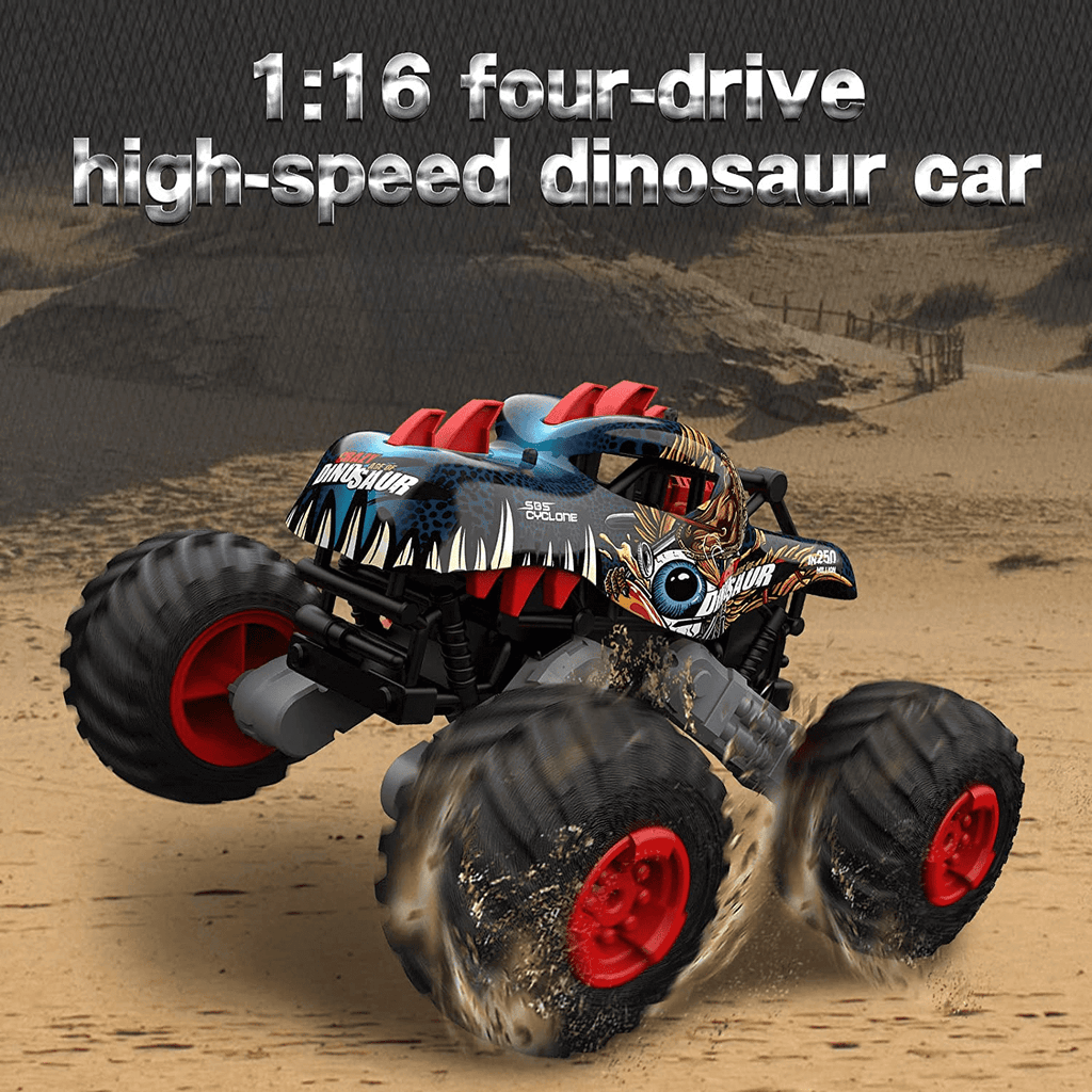 RC Dinosaur Cars 1:16 Remote Control Monster Truck Off-road 4WD Climbing Car for Kids Birthday Christmas Gift