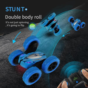 Remote Control Stunt Racing Car High Speed Double Sided 360 Rotating Tumbling Flips with Flashing Lights