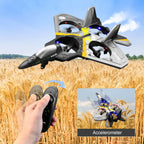 Kids RC Airplane Drone 2.4G Remote Control Aircraft with Gravity Sensing Stunt Spin Jet