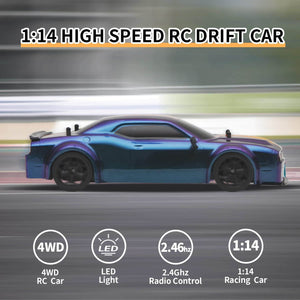 RC Drift Car High Speed 4WD Racing Stunt Vehicle Hellcat Fast GTR Remote Control Toy Cars