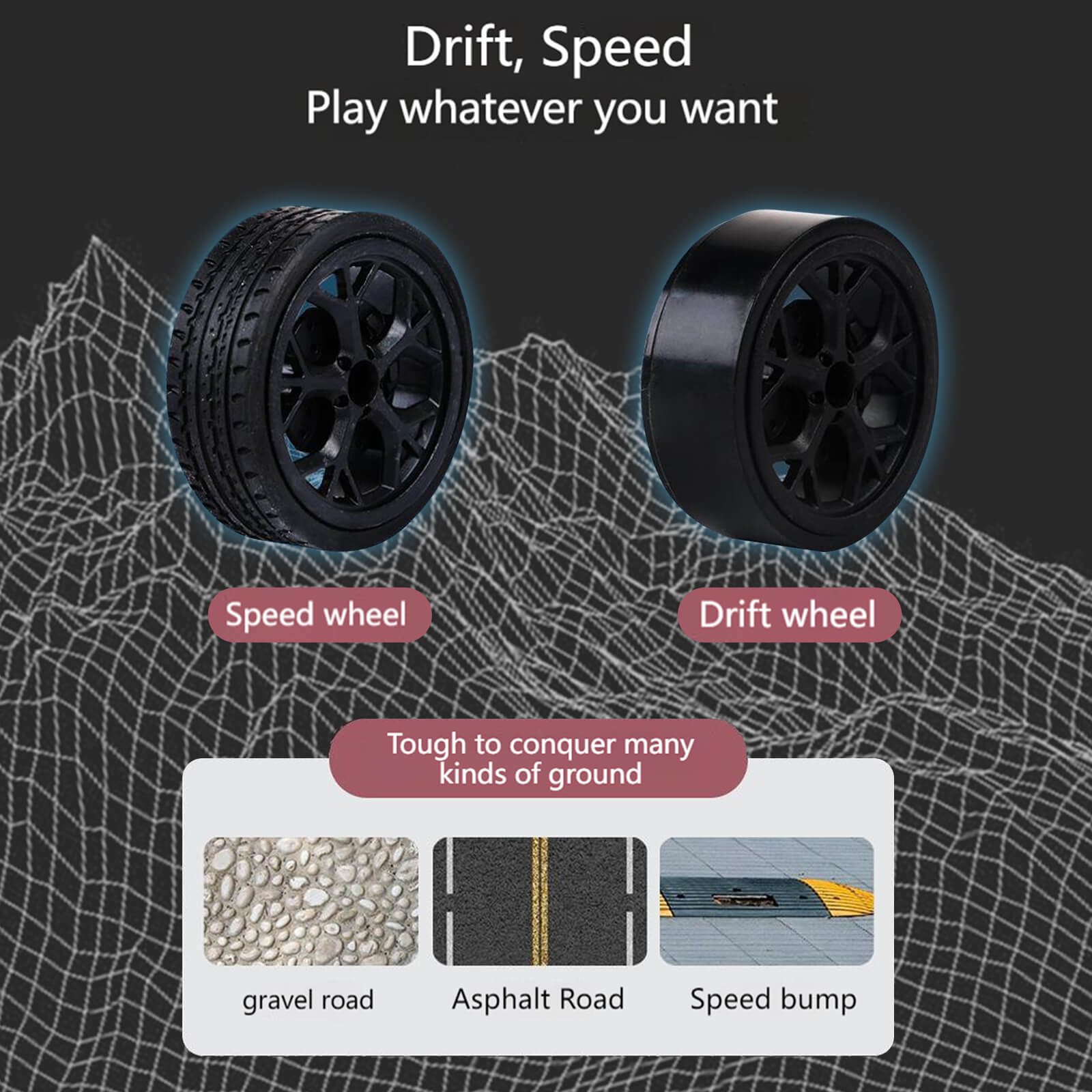 RC Drift Car High Speed 4WD Racing Stunt Vehicle Hellcat Fast GTR Remote Control Toy Cars