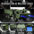 RC Truck 6x6 Off-road Rock Crawlers 1/16 Remote Control Military Vehicles All Terrains RC Car