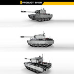 2.4G RC Stainless Steel Tank DIY Assembly Remote Control Panzer With Rotating Turret