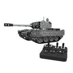 2.4G RC Stainless Steel Tank DIY Assembly Remote Control Panzer With Rotating Turret