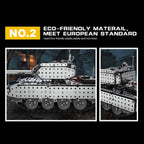 2.4G RC Stainless Steel Tank DIY Assembly Remote Control Panzer With Rotating Turret
