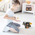 2.4GHz Remote Control Dinosaur Car Monster Truck Cartoon Smart Stunt Tank With Realistic Tank and Dino Sounds