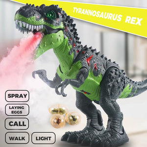Realistic Remote Control Dinosaur Walking Spray Simulation T-Rex Robot Dinosaur Toy