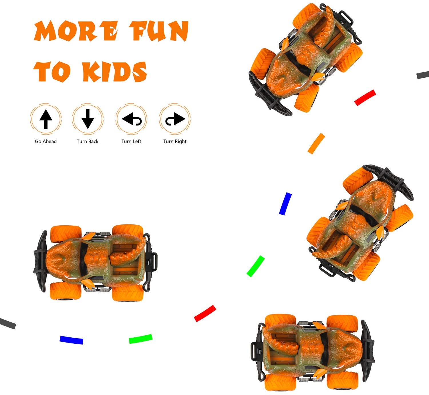 1:43 Remote Control Dinosaur Car Mini Monster Stunt Truck Innovation Toy For Children