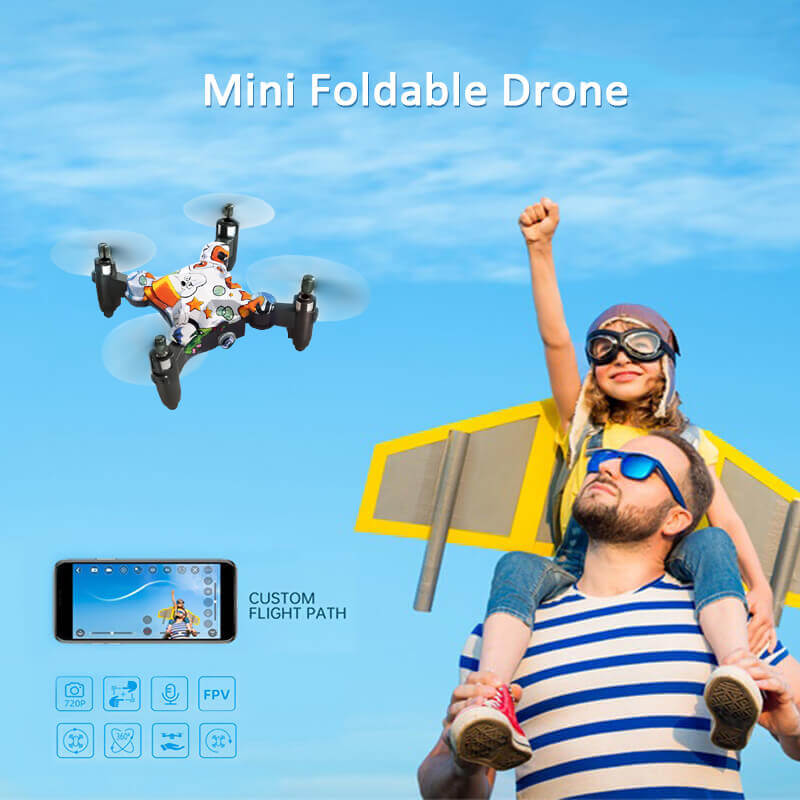 Foldable RC Drone With Camera 720P HD Mini Camera Drone Quadcopter For Kids