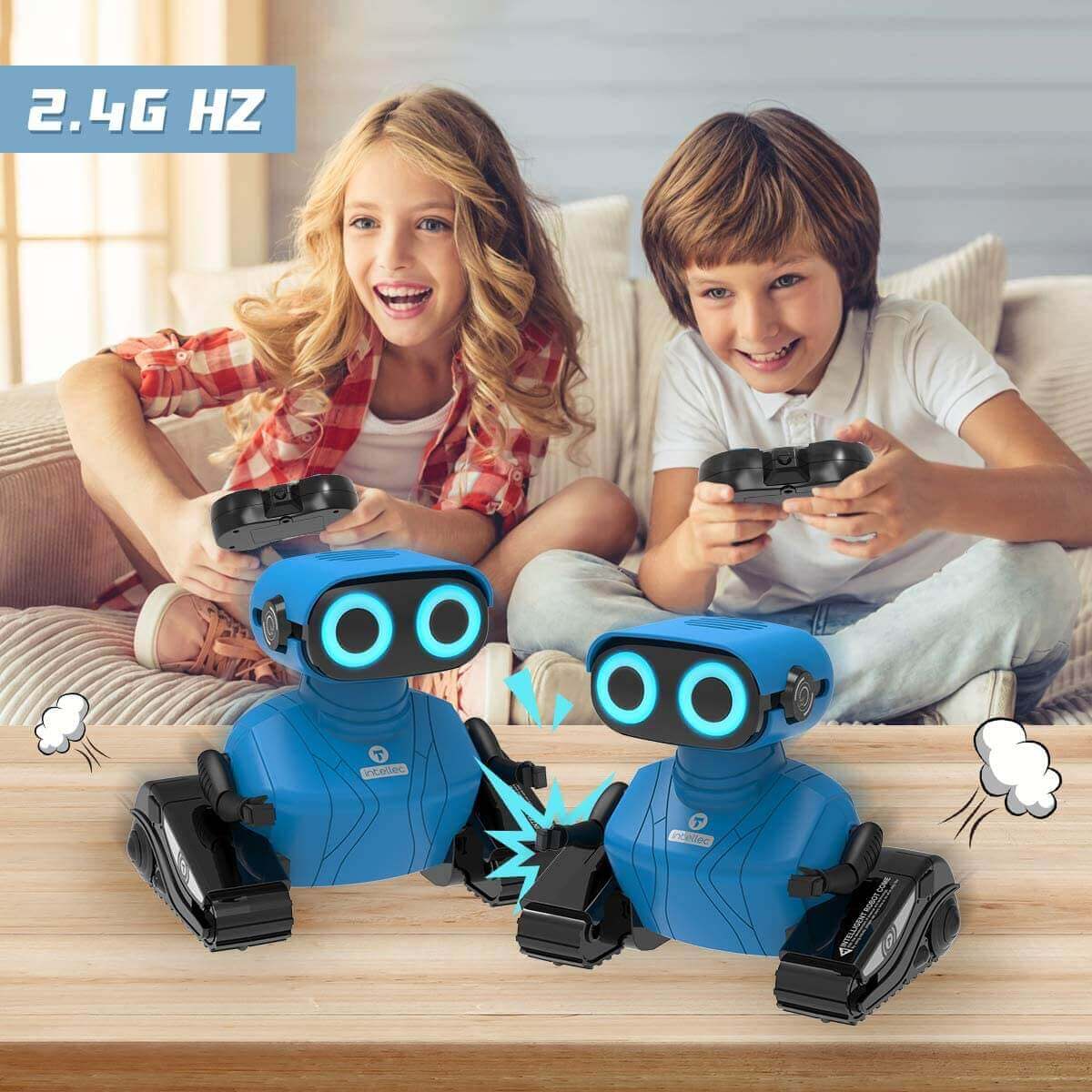2.4GHz Remote Control Robot With LED Eyes Dance and Sounds Smart Toys For Kids